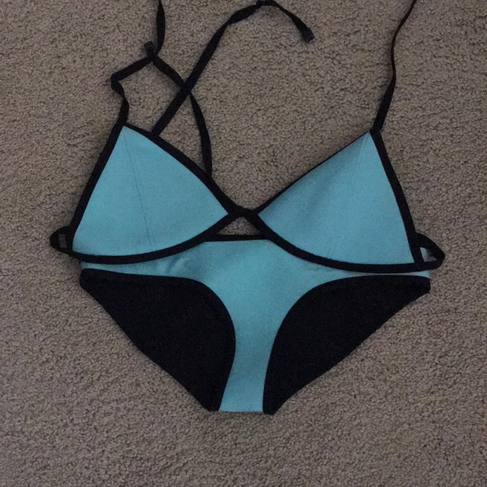 Light blue TRIANGL swimsuit set